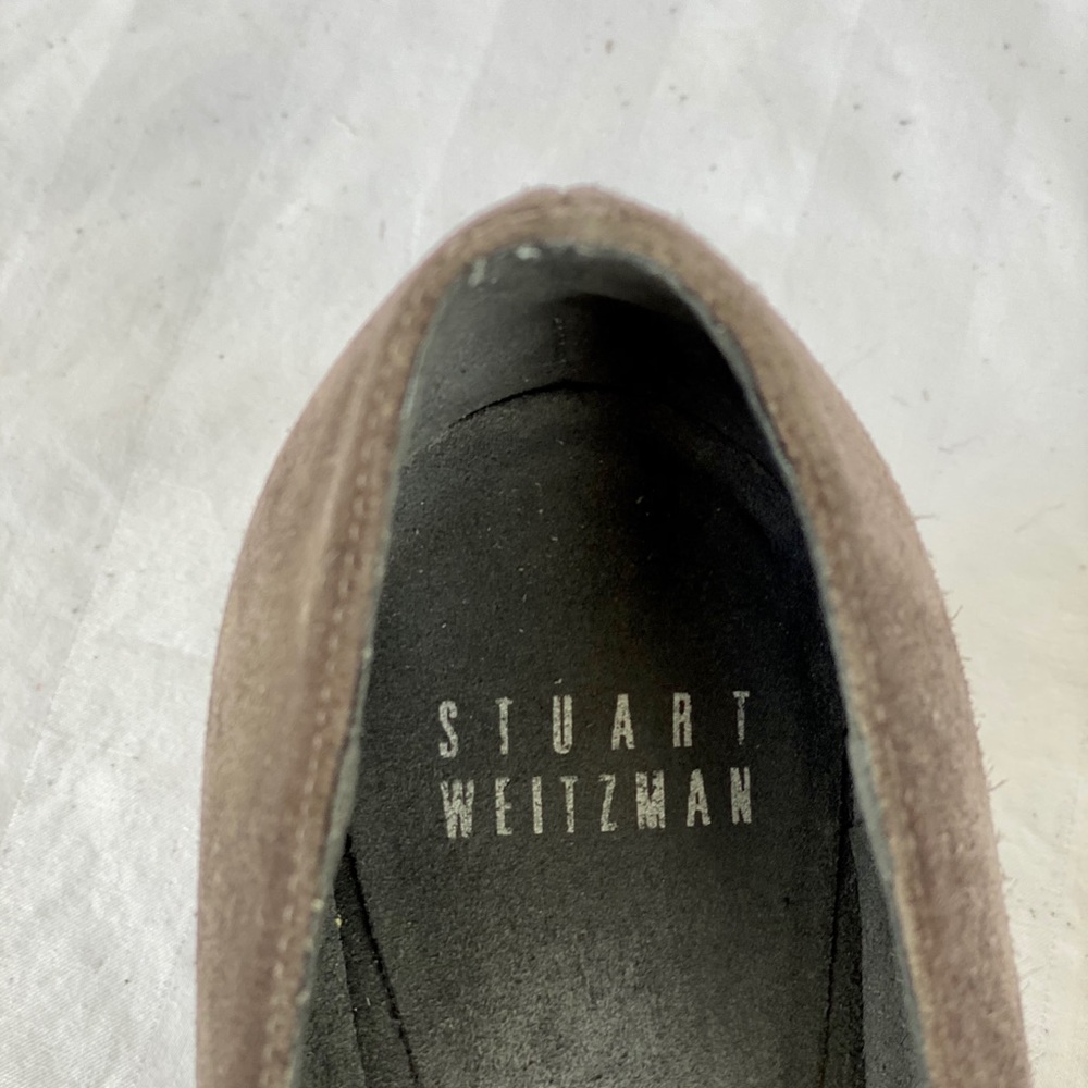 Stuart Weizmann Gray Suede Arise Wedges Sz. 6.5 M - image 7
